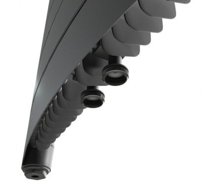 Вертикальный радиатор биметаллический Rifar Convex Ventil 500/18 Titan